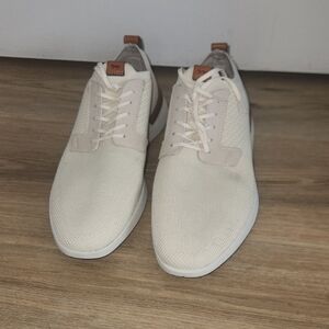 Men's Knit Sneakers in Cream with Tan Accents